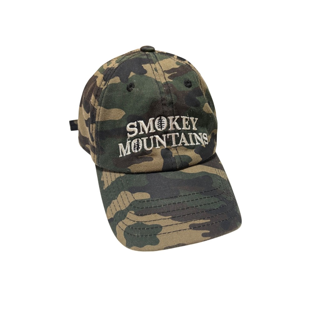 Smokey Mountains Camouflage Baseball Cap Adjustable Cotton Hat Green Brown Camo